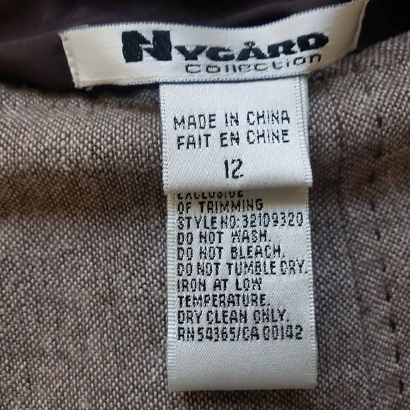 Nygard Collection woolblend skirt blazer suit Floral Embroidered Work Outfit - Picture 4 of 8